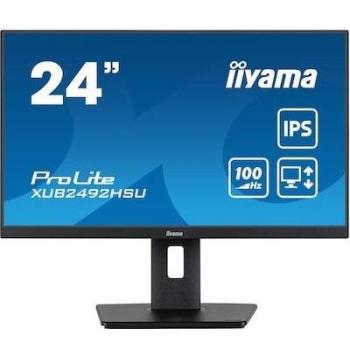Iiyama ProLite XUB2492HSU-B6 23.8 Full HD LED IPS Monitor with FreeSync, 100Hz Refresh Rate, 1920 x 1080 Pixels, Black