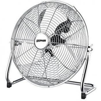 Ventilador Industrial de Piso Zephir PF45CR, Alta Velocidad, Pala de 45 cm, Potencia 120W, 3 Velocidades, Inclinación Regulable
