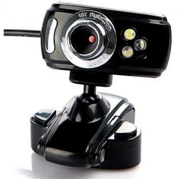 KKmoon USB Webcam de Alta Definición de 50 Megapixels. Cámara para Internet con Luces de LED para Ordenador Portátil.