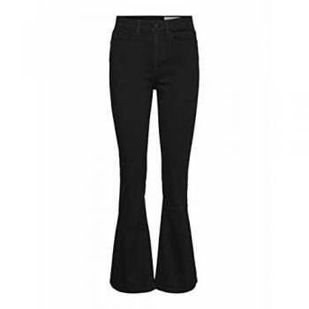 Jeans de Mujer Noisy May Sallie Tiro Alto Acampanados Negros W26L30 a W31L32
