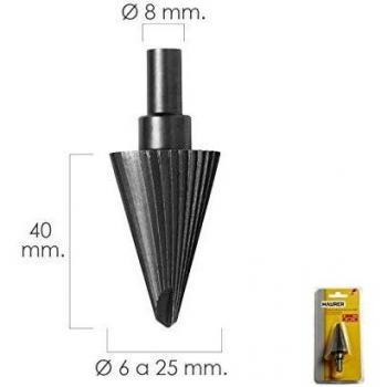MAURER 7040001 Fresa Conica Hss Ø 6-25 mm. para Taladro/Fresadora, Multicolor
