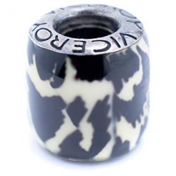 Abalorio Viceroy Mujer Modelo VMM0070-20 - Elegante, Moderno y en Blanco Negro (1 cm)