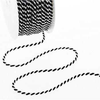 Deko und Band Cordel Multi Color – Negro de Color Blanco – 2 mm – 100 m – 211010 190