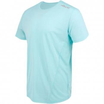 Camiseta de fitness Joluvi Runplex hombre azul celeste, ligera, transpirable, de secado rápido, con tecnología anti-olor y diseño ergonómico