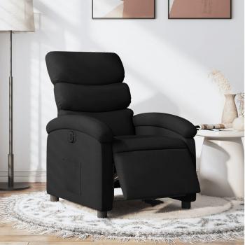 Sillón reclinable eléctrico de tela en colores gris claro, gris oscuro y negro - vidaXL
