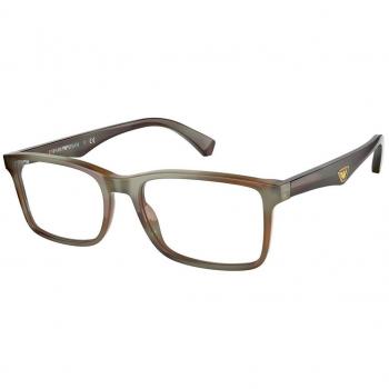 Emporio Armani EA3175 5023 Brown Square Plastic Eyeglasses for Men