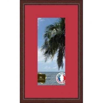 Marco de fotos para pared, 14 x 14 x 32 x 32 cm, marco plateado moderno, 2,3 cm de longitud, de madera, madera, Marron-38, Passe-Partout Rouge