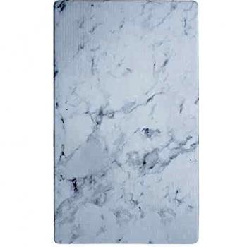 Alfombra de cocina de mármol impresa - 45 x 75 cm - Blanco