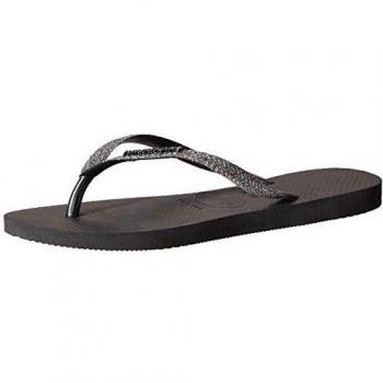Infradito Havaianas Slim Glitter para mujer en color negro
