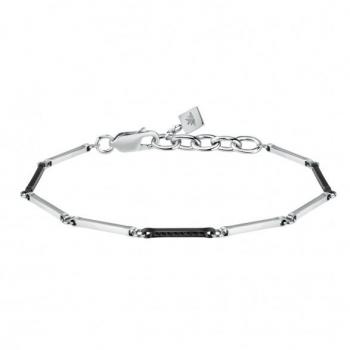 Pulsera de Hombre Morellato Urban en Acero Inoxidable con Piedras Preciosas y Acabado IP Negro - SABH38