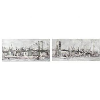 Cuadro Lienzo Nueva York Loft 150 x 3,8 x 70 cm (2 Unidades)