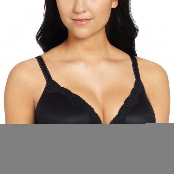 Maidenform Comfort Devotion Convertible Underwire Bra, Full Coverage Black/Body Beige Lining 36B Women's