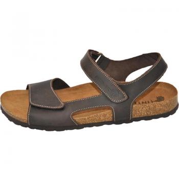 Sandalias de Hombre Inter-Bios modelo 9536, piel bio, color pardo moka