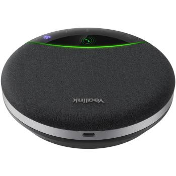 Teléfono de Conferencia Yealink SP96 con Dongle USB-C/A, Cancelación de Ruido AI, 6 Micrófonos para Captación de Voz en 5m, Altavoz de 65 mm Audio Full Duplex y Cancelación