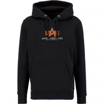 Alpha Industries Basic Rubber Black Hoodie for Men 3XL