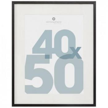 Marco de fotos Manu - Madera y cristal - Negro - 40 x 50 cm