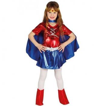 Disfraz de Mujer Maravilla Superheroína para Niña Talla 5-6 Años Guirca