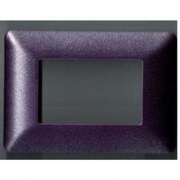 Placas ABS Compatibles Bticino Serie Matix 3/4/6 Módulos Color Púrpura Metálico - 6 Foros