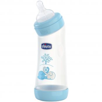 Ángulo Chicco bienestar biberón, agujero, normales, muchacho, 250 ml