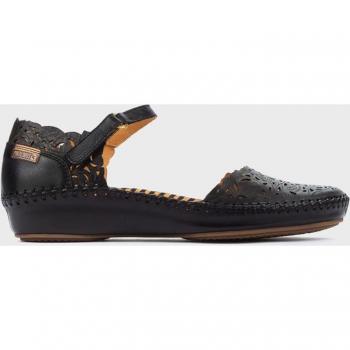Bailarina Pikolinos Vallarta 655-0906 de Piel Negra con Detalles en Negro