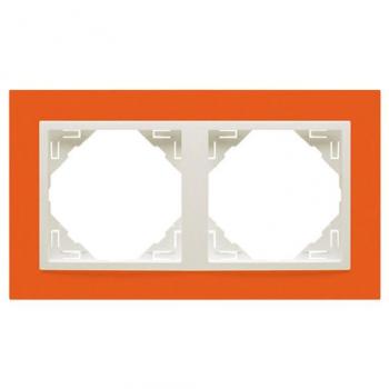 Marco Doble Mecanismo Naranja/Hielo 90920 TJG Efapel