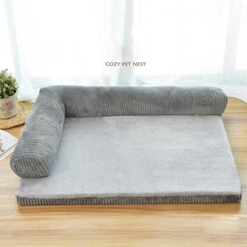 Cama Suave y Cálida para Perros Medianos/Grandes con Almohada y Manta para Gatos