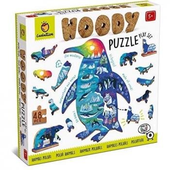 Ludattica Puzzle Woody Animales Polares 48 Piezas
