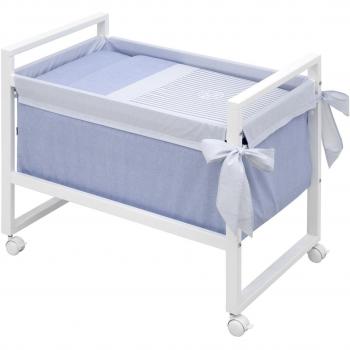 Cambrass Next Denim - Minicuna cuadrada, color azul