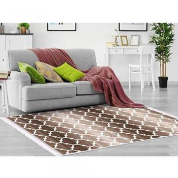 Homemania AKC-20360 - Alfombra Estampada Lily 1 impresión, Moderna, Multicolor de Tela, 80 x 150 x 0,1 cm