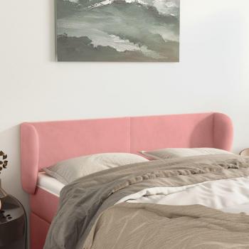 Cabecero de terciopelo rosa 147x23x78/88 cm vidaXL