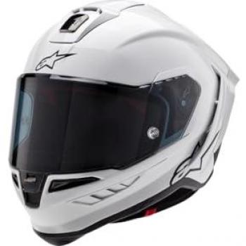 Alpinestars Supertech R10 Carbon Motorcycle Helmet - Medium - Gloss White / Matte Black