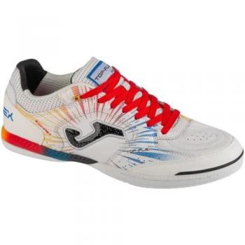 Zapatillas de fútbol sala Joma Top Flex 2476 blanco rojo indoor características: diseño para pista cubierta, suela de goma para mejor agarre, material sintético y textil, plantilla acolchada, talla 41 EU