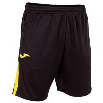 Bermuda de fútbol para hombre Joma Championship VII Negro Amarillo