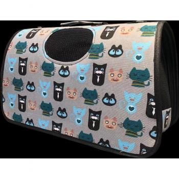 Transportín Bolsa Tela Impermeable para Perro/Gato con Correa de Hombro de Presión Reducida Transpirable M10