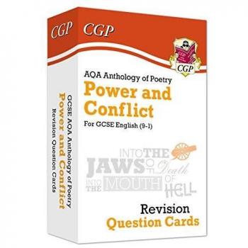 Tarjeta de Preguntas de Revisión del Libro Antología de Poesía AQA Power & Conflict para GCSE Inglés - Exámenes 2025 y 2026