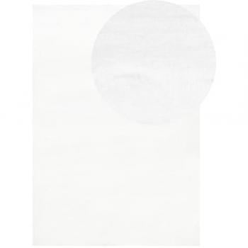 Alfombra Blanca 160 x 230 cm de poliéster con piel sintética de conejo y pelo largo Mirpur