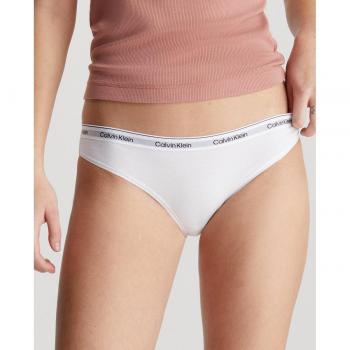Pack de 3 bragas clásicas Calvin Klein - Logo Moderno, Color Blanco, Talla XL
