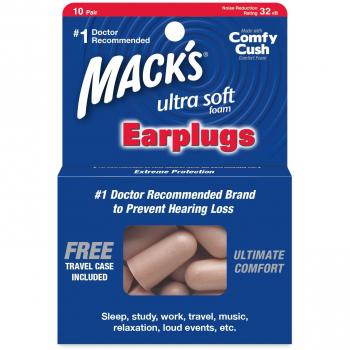 Mack's Tapones para los oídos de espuma ultra suave, 10 pares