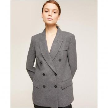 Blazer de mujer de flanela con doble botonadura