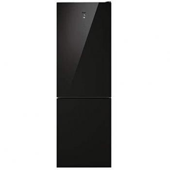 Candy Puro CMGN 6184BN, Frigorífico cristal negro, combi no frost, Motor inverter, 317L, Iluminación LED, Botellero, 41dBA, Clase E, Cristal negro