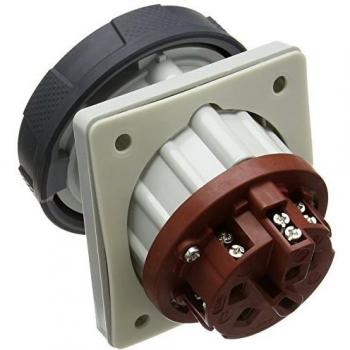 Mennekes 63A CEE Panel Socket with IP67 Protection, 5-Pin, 6-Hour Rating