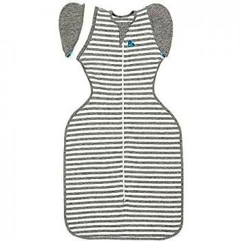Love To Dream Swaddle Up Transition Bag Original 1.0 TOG - Baby Patented Zip-off Wings Gentle Transition from Swaddling to Arms-Free Sleep Grey Medium