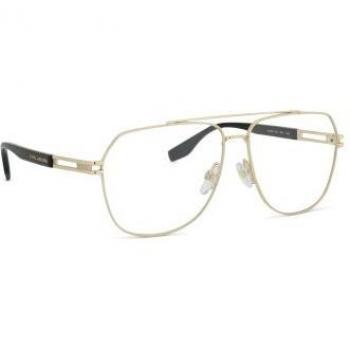 Marc Jacobs Square Metal Prescription Glasses 751 RHL - Black and Gold