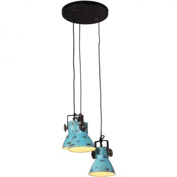 Lámpara colgante vintage azul desgastado 25 W E27 30x30x100 cm