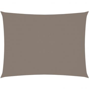 Toldo de vela rectangular tela Oxford gris taupe 6x8 m