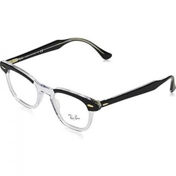 Ray-Ban Men's 0RX5398-2034-45 Sunglasses, Black ON Transparent, 45