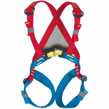 Beal Bambi II - Arnés de Escalada, Color Azul/Rojo