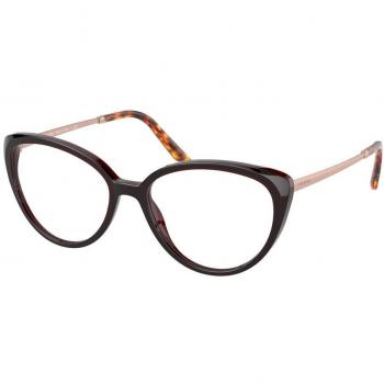 Prada PR 06WVF Asian Fit UAN1O1 Gafas Recetadas para Mujer Borgoña, Armazones, Ajuste Asiático, 55 Lentes