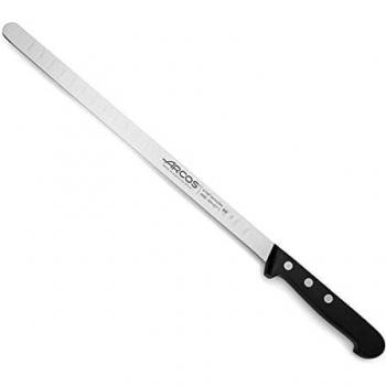 Arcos Serie Universal, Cuchillo para Salmon Salmonero, Hoja de Acero Inoxidable Nitrum 290 mm, Mango de Polioximetileno, POM Color Negro