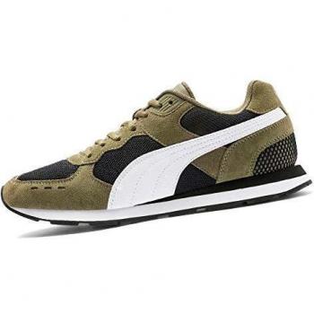 PUMA Unisex Adult Vista Trainers, Burnt Olive-Puma White, 10 UK